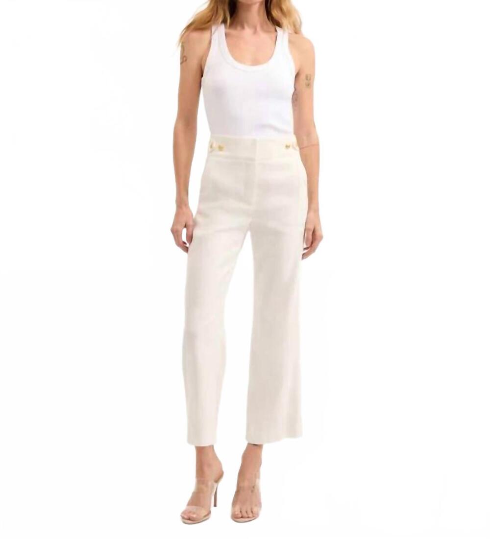 NEW VERONICA BEARD aubrie wide leg pant in white